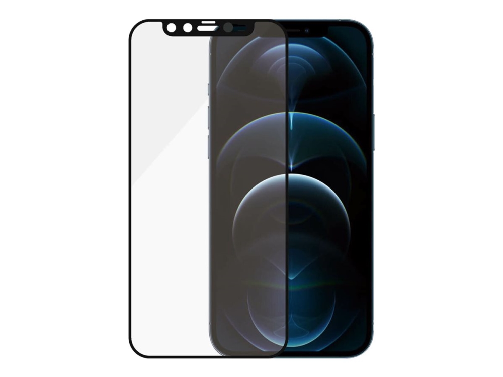 PanzerGlass CamSlider - Skærmbeskytter for mobiltelefon - glas - 6.7 - rammefarve sort - for Apple iPhone 12 Pro Max