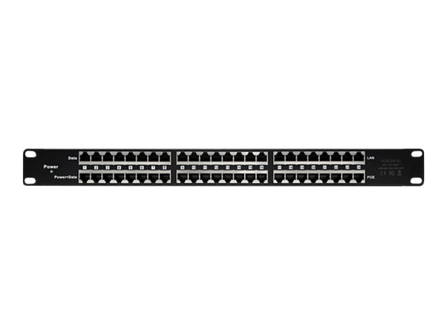Qoltec 54477 Patch Panel Rack 48V 24 Jungtys Passive Poe Injector 1000M Juodas