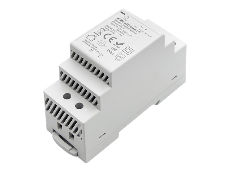 Qoltec Monolith 50918 - Strømforsyning (Monterbar På Din Rail) - Ac 220-240 V - 24 Watt - Grå