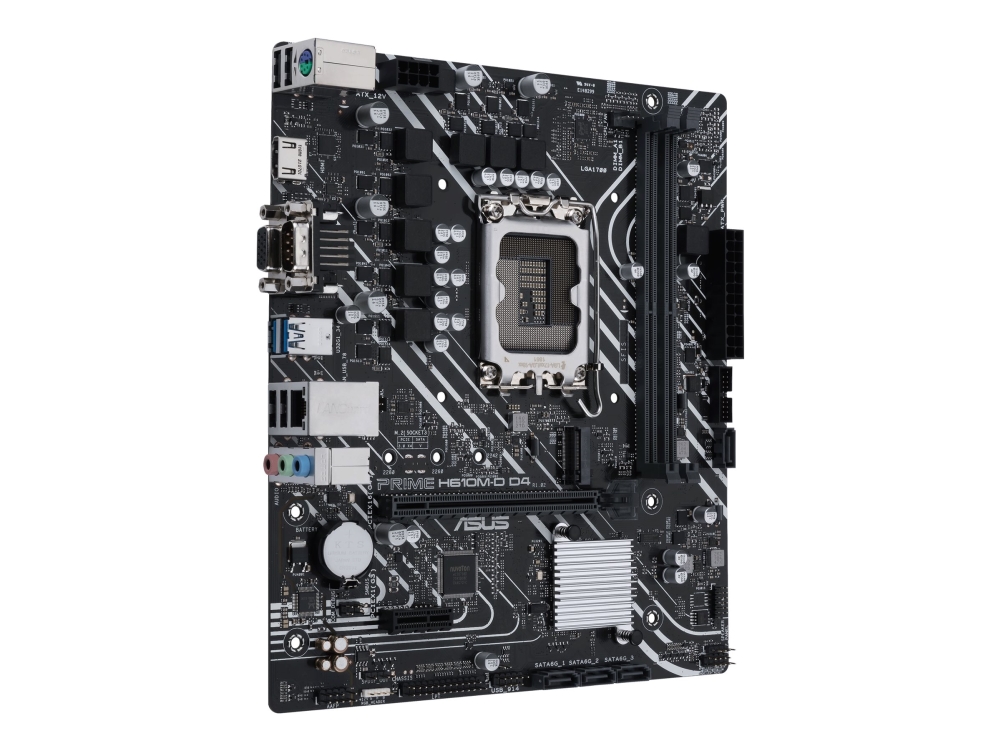 Asus Prime H610m-D D4 - Bundkort - Micro Atx - Lga1700 Sokkel - H610 Chipset - Usb 3.2 Gen 1 - Gigabit Lan - Onboard Grafik (Cpu Påkrævet) - Hd Audio