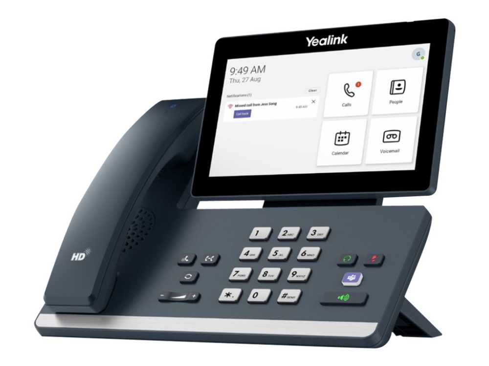 Yealink MP58-WH - VoIP-telefon - med Bluetooth interface - SIP - klassisk grå