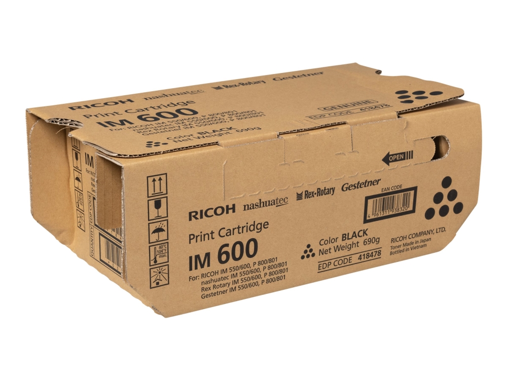 Ricoh IM 600 - Sort - original - tonerpatron - for IM 600F, 600SRF