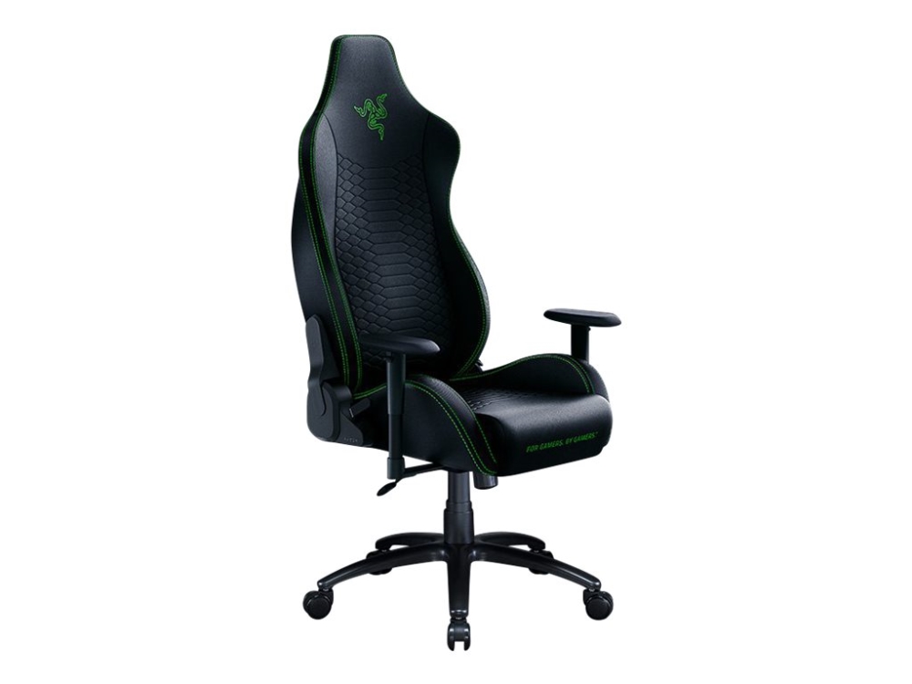 Razer Iskur X XL - Stol - ergonomisk - armstöd - T-formad - konstläder, metall, metallram, gjutet skum med hög densitet, plywoodram - svart, grön | Spel - Gamingmöbler - Gamingstolar läder | GameStuff