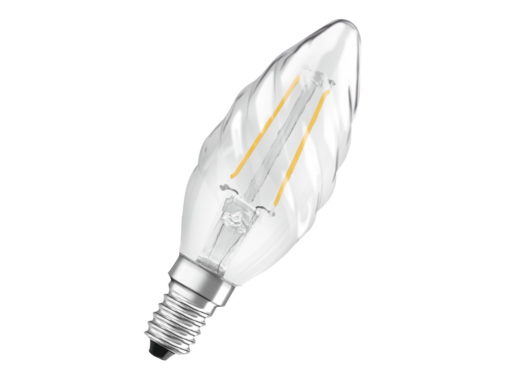 OSRAM LED STAR - LED-glödlampa med filament - form: BW35 - klar finish - E14 - 2.5 W (motsvarande 25 W) - klass F - varmt vitt ljus - 2700 K | Belysning - Ljuskälla - E14 Ljuskälla | GameStuff
