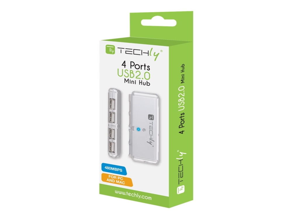 Techly - Hub - 4 X Usb 2.0 - Desktop