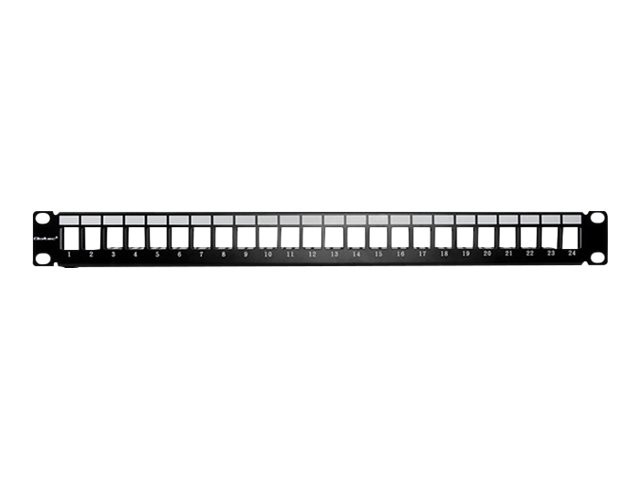 Qoltec 54479 Patchpanel Rack 24 Anschlüsse Utp Blank Schwarz