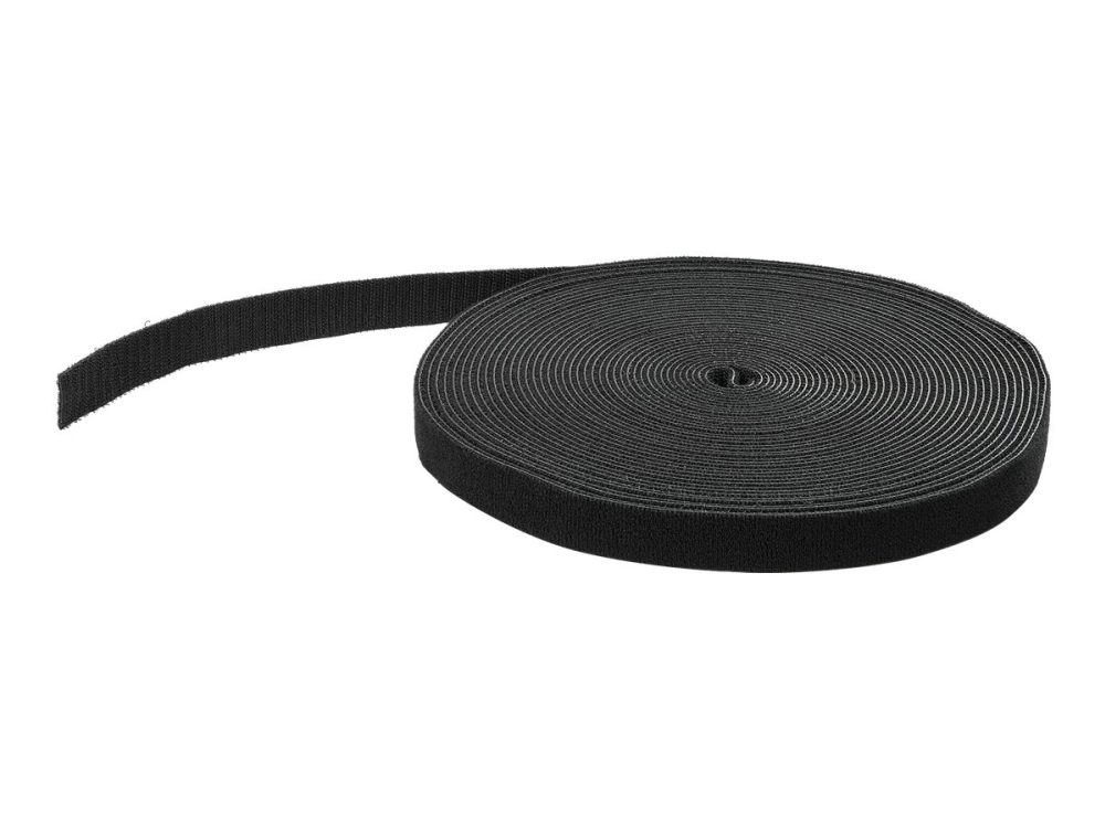 StarTech.com 50ft. Hook and Loop Roll - Cut-to-Size Reusable Cable Ties - Bulk Industrial Wire Fastener Tape - Adjustable Fabric Wraps - Black (HKLP50) - Kabelbandsrulle - 15.24 m - för P/N: HKLP50BL, HKLP50GN, HKLP50RD, HKLP50YW