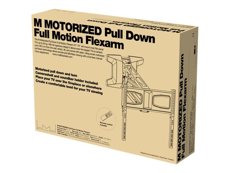 Multibrackets M Motorized Pull Down Full Motion Flexarm - Halterung - Für Lcd Tv - Schwarz - Bildschirmgröße: 37"-70" - Wandmontage Möglich