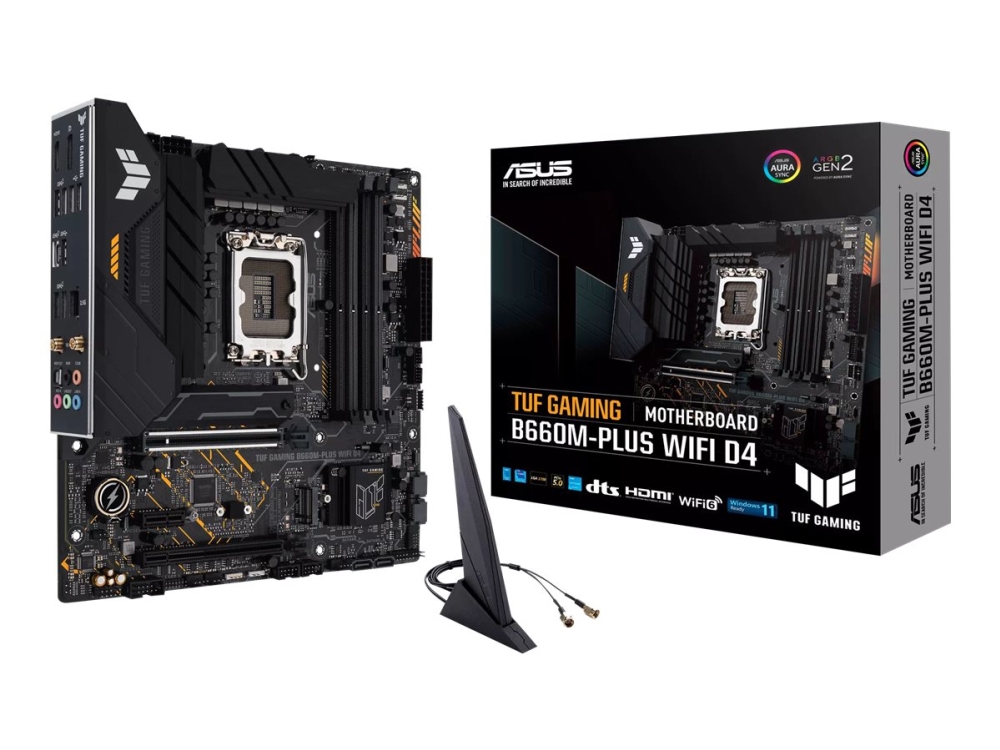 Asus Tuf Gaming B660m Plus Wifi D4 Moderkort Micro Atx Lga1700 Uttag B660 Chipuppsattning Usb C Gen 2x2 Usb 3.2 Gen 1 Usb 3.2 Gen 2 Usb