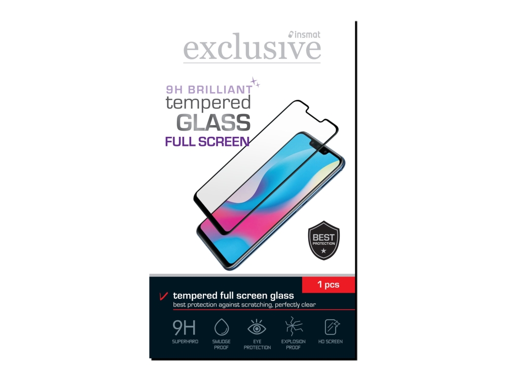 Insmat Exclusive Skarmskydd För Mobiltelefon Helskarm 9h Brilliant 2.5d Glas Ramfarg Svart För Samsung Galaxy A33 5g