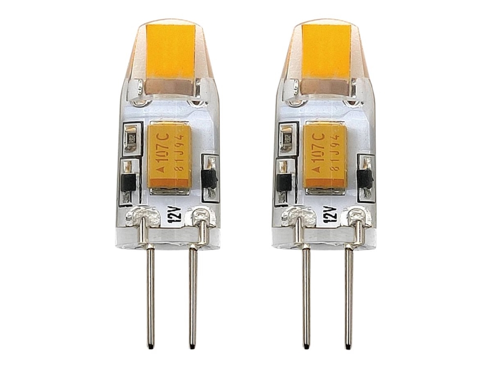 Eglo - LED-lyspære - G4 - 1.8 W - klasse F - varmt hvitt lys - 2700 K - gjennomsiktig (en pakke 2)