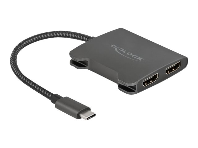 Delock - Video/audiosplitter - 2 x HDMI - skrivbordsmodell | Datortillbehör - KVM & Switchar - Switchar | GameStuff