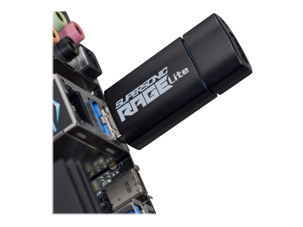 Patriot Memory Supersonic Rage Lite, 128 Gb, Usb Typ-A, 3.2 Gen 1 (3.1 Gen 1), 120 Mb/S, Dia, Schwarz, Blau