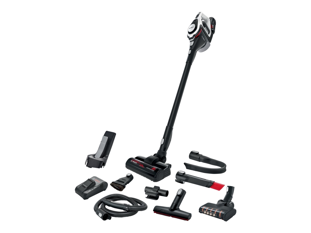 Bosch Series | 8 Unlimited Gen2 BSS825ALL - Støvsuger - pind/håndholdt (2-i-1) - uden pose - ledningsfri - hvid - 1 batteri, inkluderet oplader