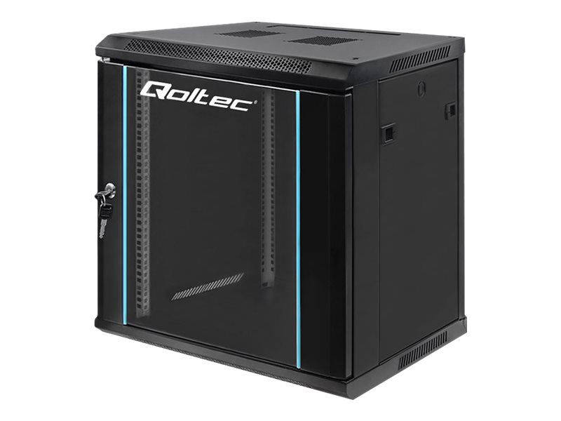 Qoltec - Rack-Gehäuse - Schwarz - 12U - 19"