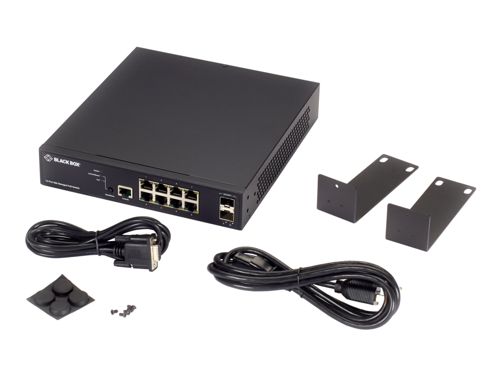 Black Box 10 Port Gigabit Managed Poe+ Switch
