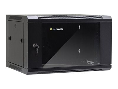 Netrack - Kabinet - Vægmonterbar - Sort - 6U - 19"