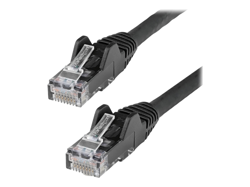 Startech.Com 15M Lszh Cat6 Ethernet Cable, 10 Gigabit Snagless Rj45 100W Poe Network Patch Cord With Strain Relief, Cat 6 10Gbe Utp, Black, Individua