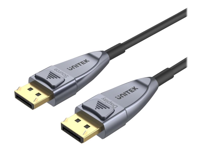 Unitek Ultrapro C1618gy - Displayport Kabel - Displayport (Han) Haspet Til Displayport (Han) Haspet - Displayport 1.4 - 20 M - Active Optical Cable (