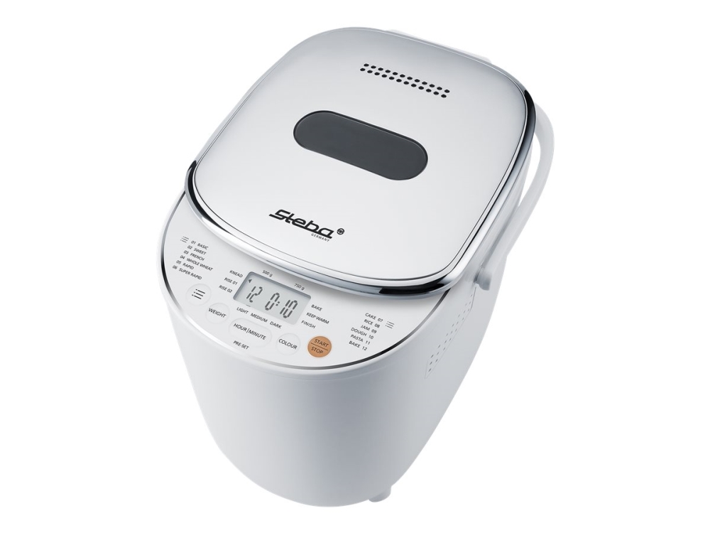 Steba BM 3 - Bakmaskin - 540 W - vitt/silver | Köksapparater - Bröd & Rostat bröd - Bakmaskiner | GameStuff