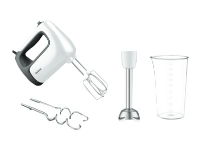 Tefal Prep''mix Ht4621, Handmixer, Weiß, Mixen, Tasten, Drehregler, Metall, 500 W