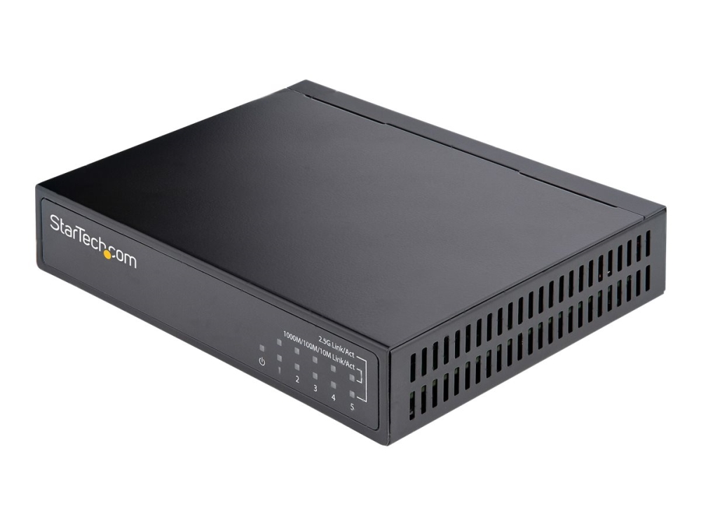 Startech Unmanaged 2.5G Switch, 5 Port Gigabit Switch, 2.5Gbase-T Unmanaged Ethernet Switch, Ethernet Splitter, Din Rail Or Wall Mount, Multi-Gigabit