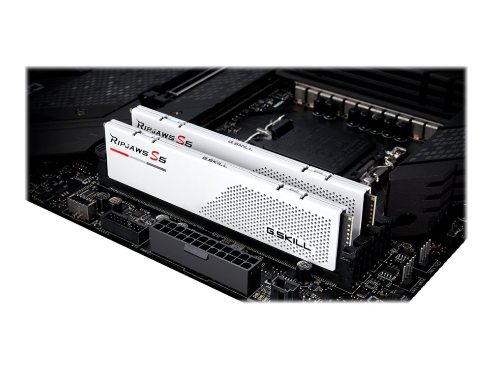 G.Skill Ripjaws S5 - Ddr5 - Sæt - 32 Gb: 2 X 16 Gb - Dimm 288-Pin - 5600 Mt/S / Pc5-44800 - Cl36 - 1.2 V - Ikke Bufferet - Ikke-Ecc - Hvidmatteret