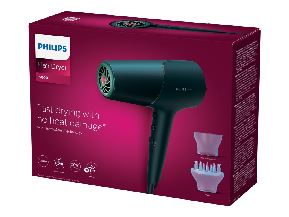 Philips Bhd512/00 Haartrockner 2300 W 5000 Series Thermoshield Schwarz