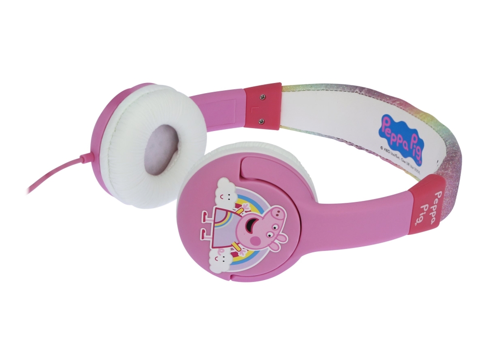 Otl Peppa Pig - Hovedtelefoner - På Øret - Kablet - 3,5 Mm Jackstik - Pink, Regnbueglitter