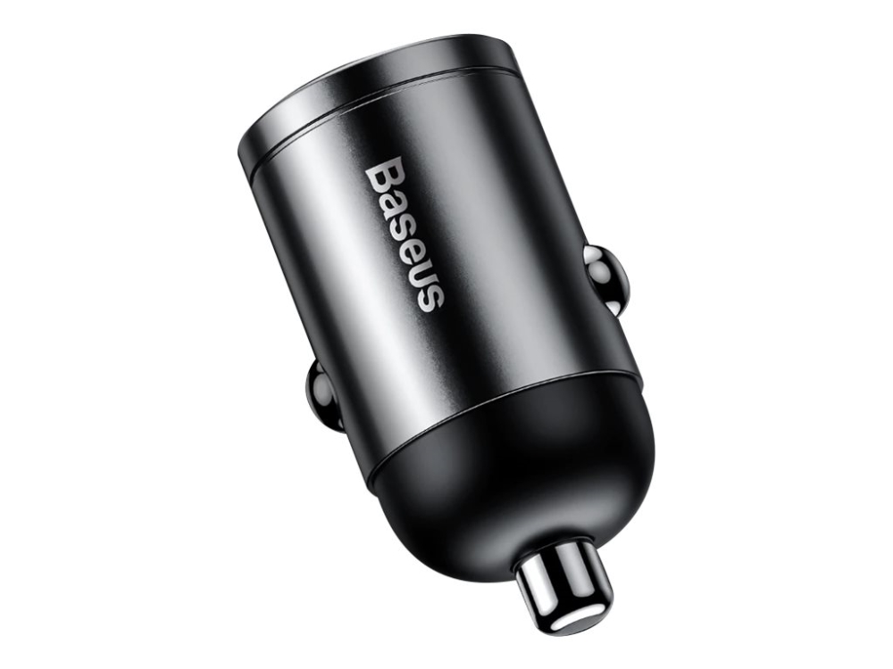 Baseus Tiny Star Mini - Strømadapter til bil - 30 Watt - 3 A - PD 3.0, QC 4.0+ (24 pin USB-C) - grå
