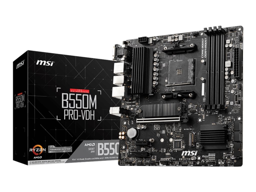 Msi B550m Pro-Vdh Mainboard Amd B550 Sockel Am4 Micro-Atx Ddr4