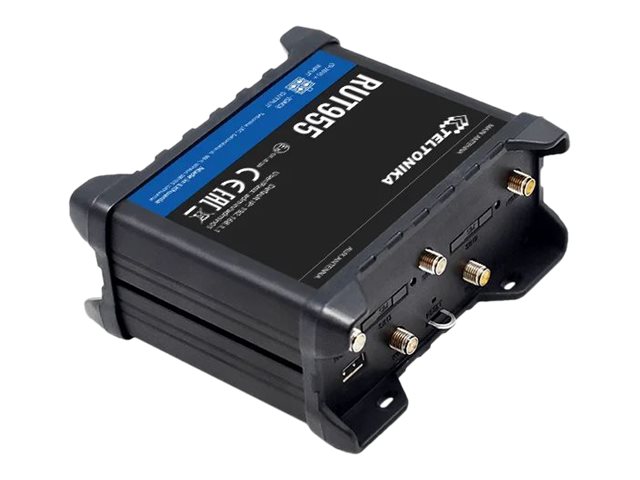 Teltonika Rut955, Wi-Fi 4 (802.11N), Eingebauter Ethernet-Anschluss, 3G, 4G, Schwarz, Tabletop-Router