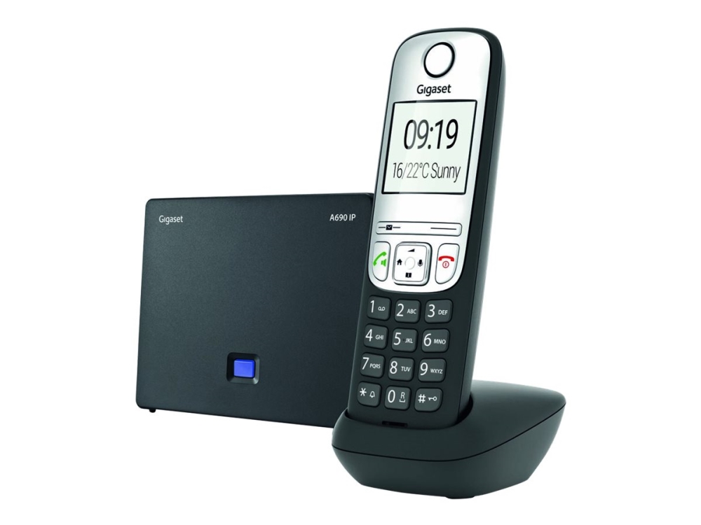 Gigaset A690 Trådløs Telefon Voip Telefon Med Opkalds Dect  gap Sip Sort