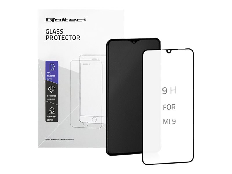 Qoltec Premium Tempered Glass 6d Full Covered Skarmskydd För Mobiltelefon Glas 6.39  " Ramfarg Svart För Xiaomi Mi 9 Lite