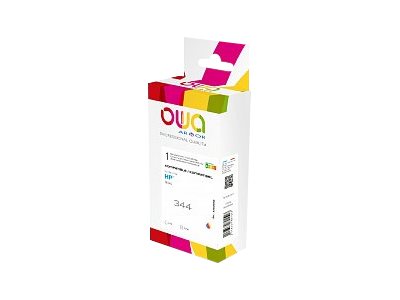 OWA - 22 ml - väriaine (syaani, magenta, gul) - yhteensopiva - Genproduceret - blækpatron (vaihtoehtoisesti: HP 344) - HP Officejet 100, 150, H470, K7100  Photosmart 25XX, 2610, 2710, 335, 375, 385, 422, 8050 - HP Officejet 100, 150, H470, K7100  Photosmart 25XX, 2610, 2710, 335, 375, 385, 422, 8050