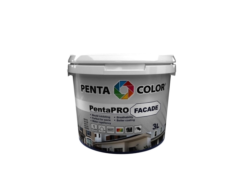 Pentacolor Pentapro facade maling hvid 3 l