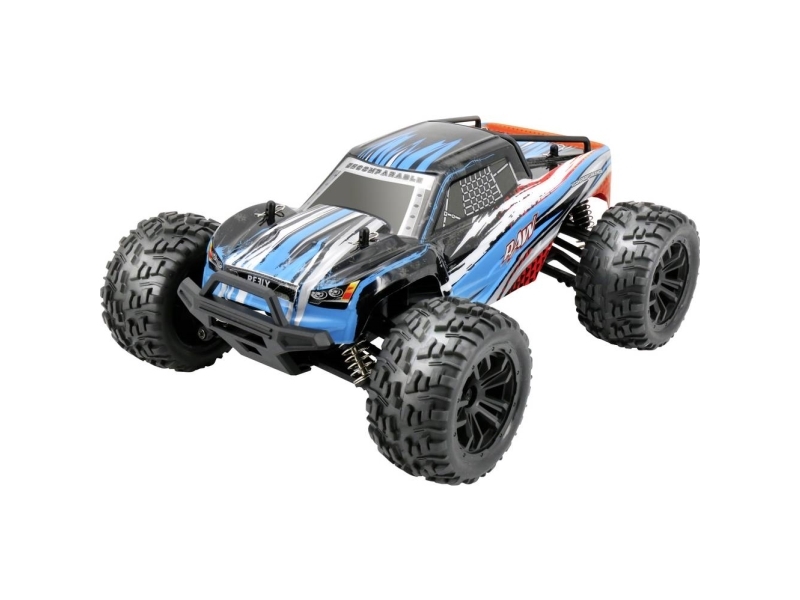 Reely RAW Blå Brushed 1:14 RC-modelbil Elektronik Monstertruck Firehjulstræk (4WD) RtR 2,4 GHz Inkl. batteri og ladeapparat