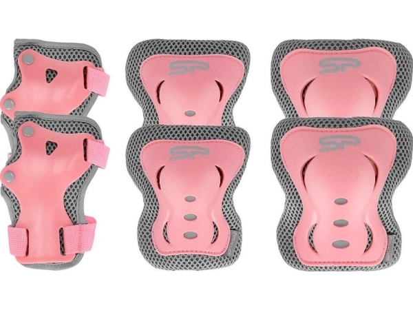 Knæ, albue og håndled beskyttelsessæt til børn - 3 pak - Pink - MEDIUM