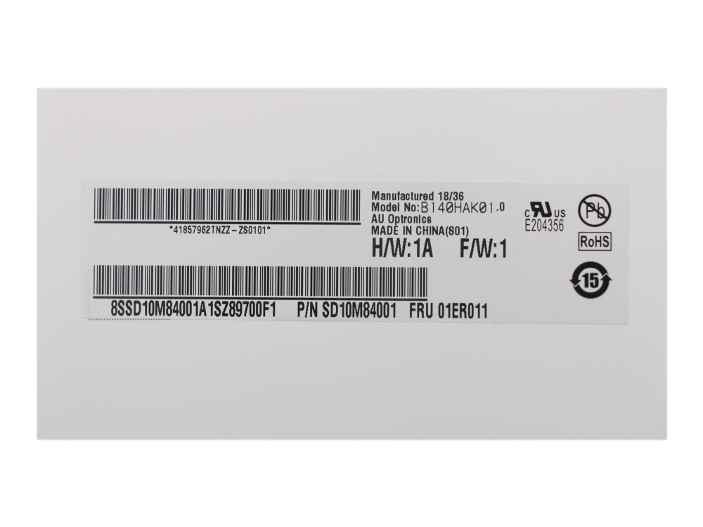 Lenovo - Auo 14" (35,6 Cm) Fhd Ips Anti-Genskin Berøringspanel - Fru