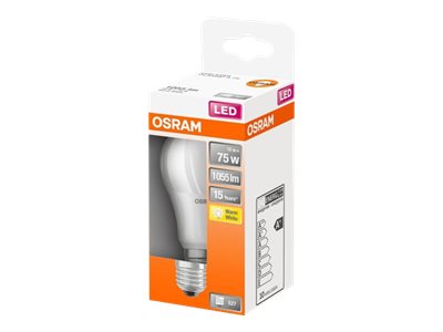 Osram Led Star Classic A - Led-Glühlampe - Form: A60 - Mattiert - E27 - 10 W (Entspricht 75 W) - Klasse F - Warmweißes Licht - 2700 K