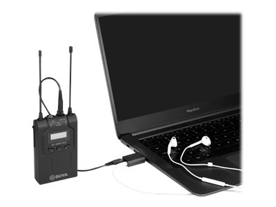 Boya By-Ea2, Usb 2.0 Type-A, 3.5Mm(Microphone) + 3.5Mm(Headphone), Schwarz