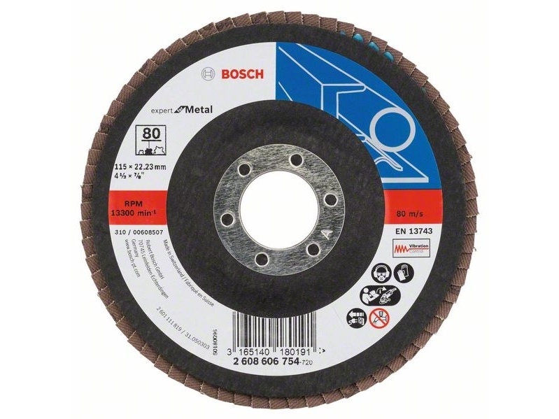 Bosch X551 Expert For Metal - Tellerschleifer - Karbonstahl - Eisenguss - Metall - Nicht-Eisenhaltiges Metall - Bosch - 2,22 Cm - 11,5 Cm - Mehrfarbi