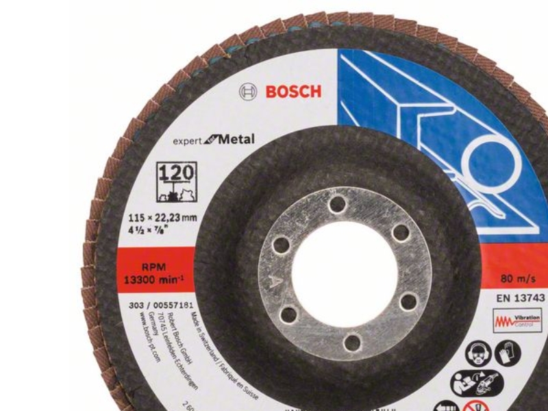 Bosch Accessories 2608607352 Flap Disc Diameter 115 mm Diameter indv. 22.23 mm N/A 1 stk | Elverktyg - Tillbehör - Tillbehör till Slipmaskin | GameStuff