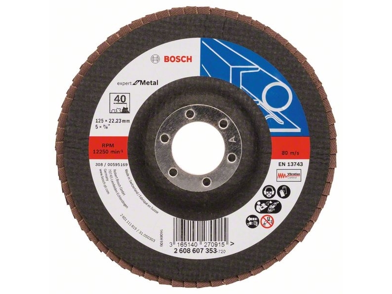 Bosch Lamelslibeskive Bm 125X22mm K40 Flad