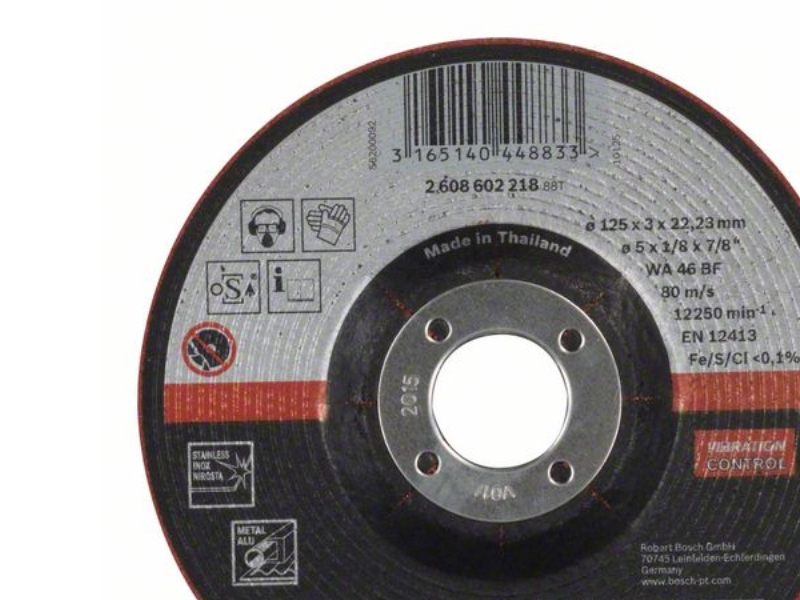 Bosch Accessories Bosch Power Tools 2608602218 Skrubskive Lige 125 Mm 1 Stk Stål