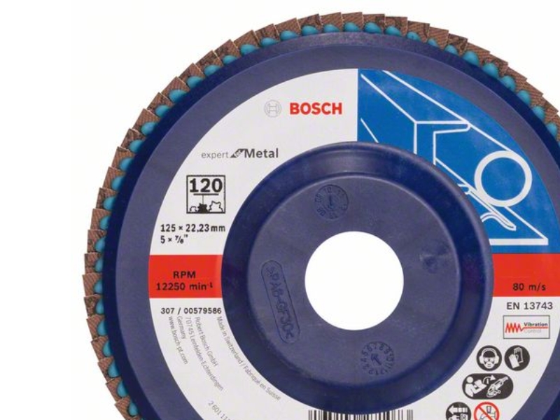 Bosch Accessories 2608607368 X551 Lamelslibeskive Diameter 125 Mm Borings-Diameter 22.33 Mm Kornstørrelse 120 Stål 1 Stk