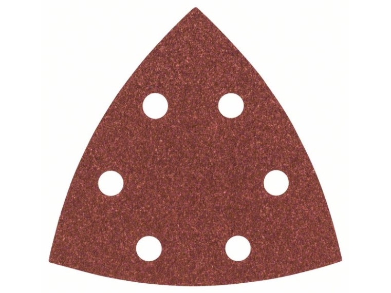 Bosch Accessories 2609256A51 Deltaschleifpapier Mit Klett, Gelocht Körnung 120 Eckmaß 93 Mm 5 St.