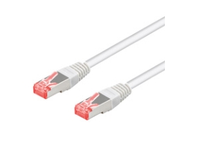 Goobay Netværkskabel CAT 6A, S/FTP (PiMF), hvid, 10 m kobberleder (CU), halogenfri kabelkappe (LSZH)