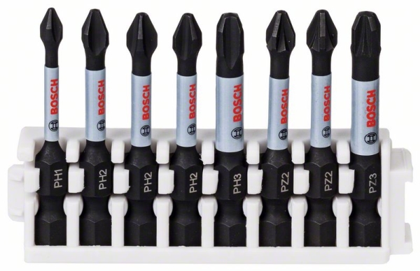 Bosch Bitsset Impact Ph/Pz 1-2-3 50Mm 8St