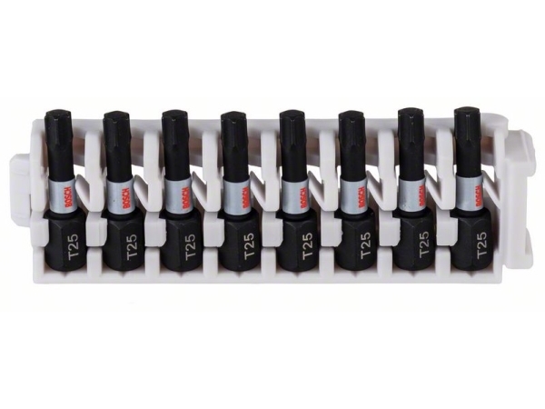 Bosch Accessories 2608522381 2608522381 Schrauberbit-Set Impact Control, 8-Teilig, Mit T25, 25 Mm 25 Mm